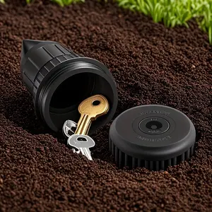 Simulated Sprinkler Key Hider | Waterproof and Rustproof Underground Secret Room, Suitable for Gardens, Lawns, and Courtyards, Garden Accessories | Durable Outdoor Security Device, Dummy Spare Key Storage, ABS Material