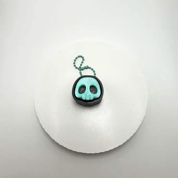 Skull Clicker Grimm turquoise black fun, fidget clicker