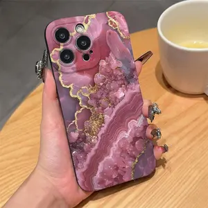 Marble Pattern TPU Shockproof Protective Case for iPhone 6/7/8/X/XS/XR/11/12/13/14/15/16 Pro Max, Stylish Durable Protection for Apple Phones