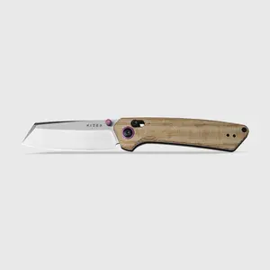 Kizer Madrac EDC Knife, Brown Micarta Handle, White Nitro-V Blade, V3693A2, Portable Folding Knife,Stable, Safe, Reliable Folding Blade, Suitable for Outdoor Camping, Adventure, Fishing Scenarios, Men's Gift, Christmas Gift