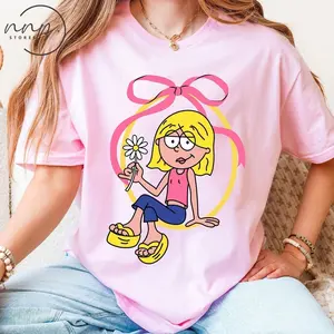 Coquette Bow Lizzie McGuire T-shirt, 2000s Nostalgia Cartoon Sweatshirt, Vacation Trip Tee Z