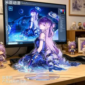 3.54inch Wuthering Waves Game Peripherals Denia Figure Acrylic Stand Denia Figurine Standing Plate Decoration Collection Toys