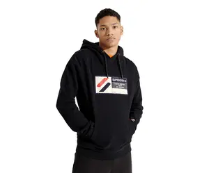 Superdry Sport Jock Tag Hood Mens Active Hoodies