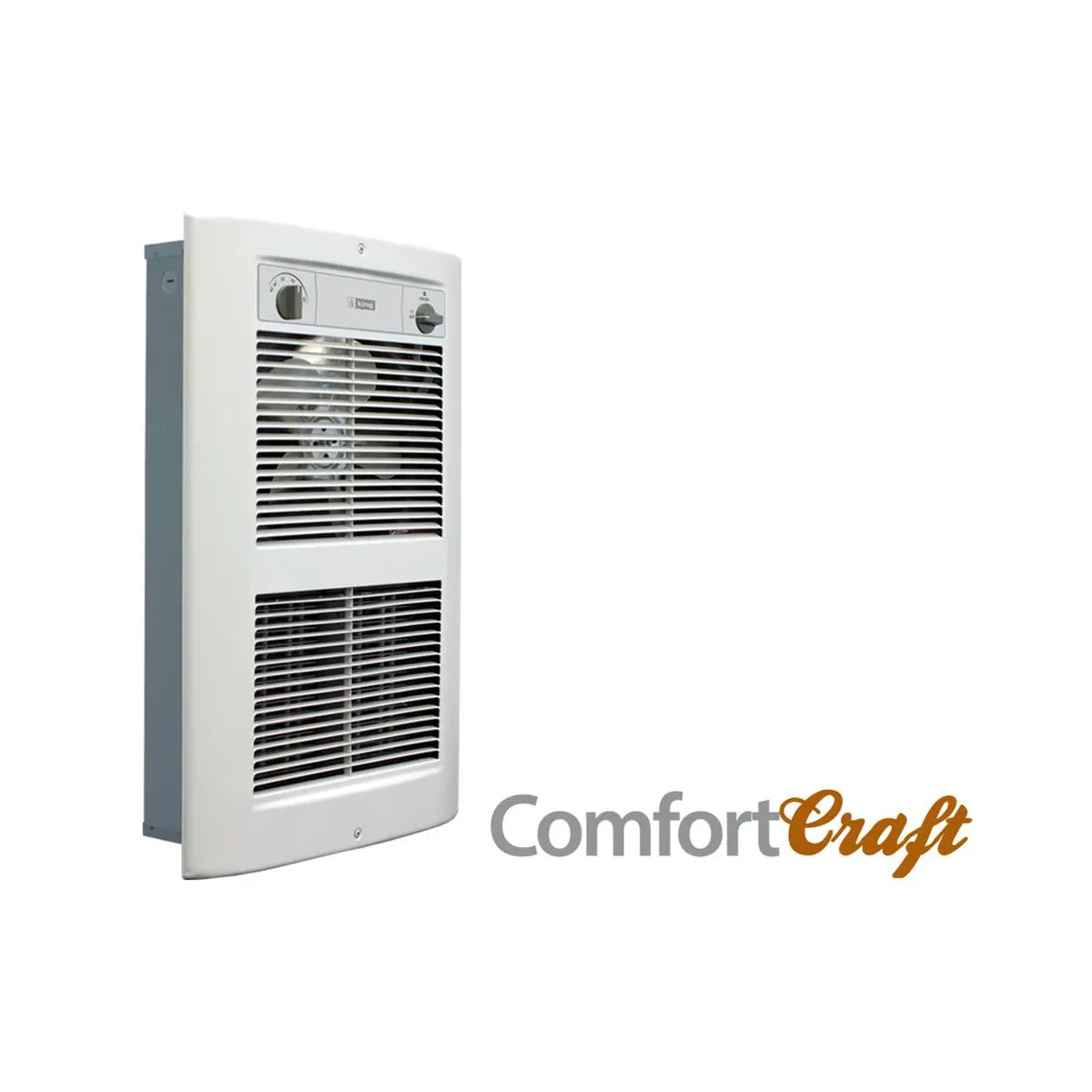 212 MAIN King Electric LPW2740T-S2-WD-R Commercial Decorative Wall Heater, 277V, 4000W High Power, Adjustable Heating, Built-in Thermostat, 3-Position Heat/Fan/Off Switch, Fan Delay, 5-Year Warranty, White Dove Modern Design, Dual Pic-A-Watt