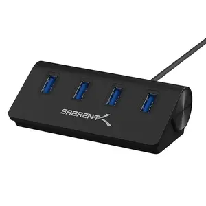 Sabrent 4-Port USB 3.0 Aluminum Hub with 2.5ft Cable for Mac and PC