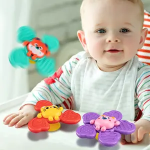 Suction Spinner Toy, Fun Cartoon Rotating Gyro, Baby Table Play Toy, Sensory Toy, Educational Toy, Anxiety Relief Toy