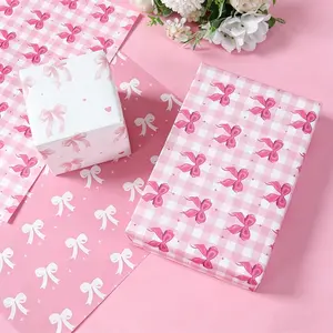 3pcs Bow Packaging Paper Set, Creative Gift Packaging, DIY Gift Wrapping Paper, Flower Wrapping Paper, Gift Box Design, Perfect for Birthday Valentine's Wedding Bridal Shower Party Supplies