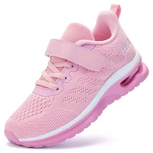 Kids Lightweight Shoes Boys Girls Athletic Running Shoes Air Cushion Sneakers for Little Kid Big Kid with Air Cushioned Sole Skin Friendly Mesh Fabric Non Slip