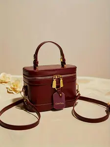 Fashionable solid color exquisite small square bag box bag, women's crossbody bag shoulder bag, simple zipper opening small bag, Daily Commuting Bags, suitable for daily occasions such as commuting, shopping, dating, parties, and going out