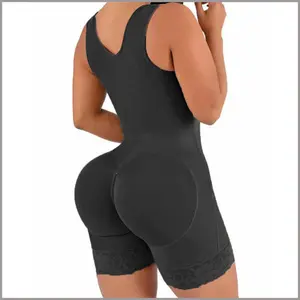 Women's Full Body Shaper Shapewear, Black High Waist Faja Corset with Lace Trim, Tummy Control Waist Trainer Bodysuit for Wedding/Daily Wear/Workout, Hot Selling Fajas Colombianas Moldeadoras, Body Shapewear Adjustable Spine Pregnancy shorts shapewear