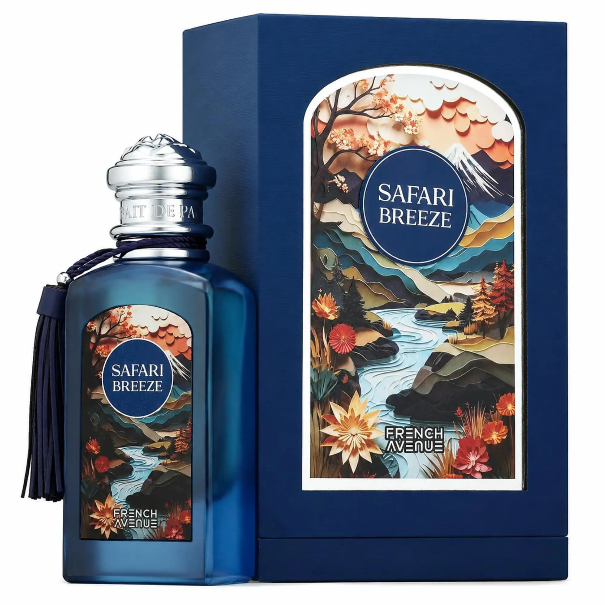 French Avenue Safari Breeze Eau de Parfum, Floral Fruity Fragrance, 100ml, Spring/Summer Scent with Blackcurrant, Coconut, Grapefruit