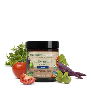 Nutrilite Men’s Organic Multivitamin Gummies – Daily Wellness Support with Vitamins Minerals & Plant Nutrients 120 Count for Busy Lifestyles - Supplement, Healthcare