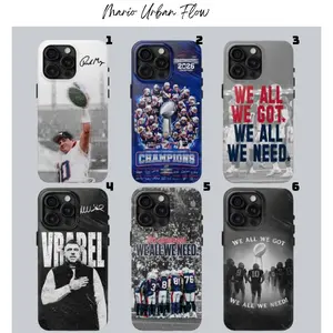 [VICTORY] Championship Football Phone Case - Sports Fan Tough Shell - Protective iPhone 11-17 Cover - Includes FREE 5pcs Stickers
