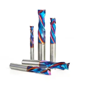 Amana Tool AMS-182-K 5-Piece CNC Solid Carbide Spektra Coated Compression Spiral Router Bit Collection