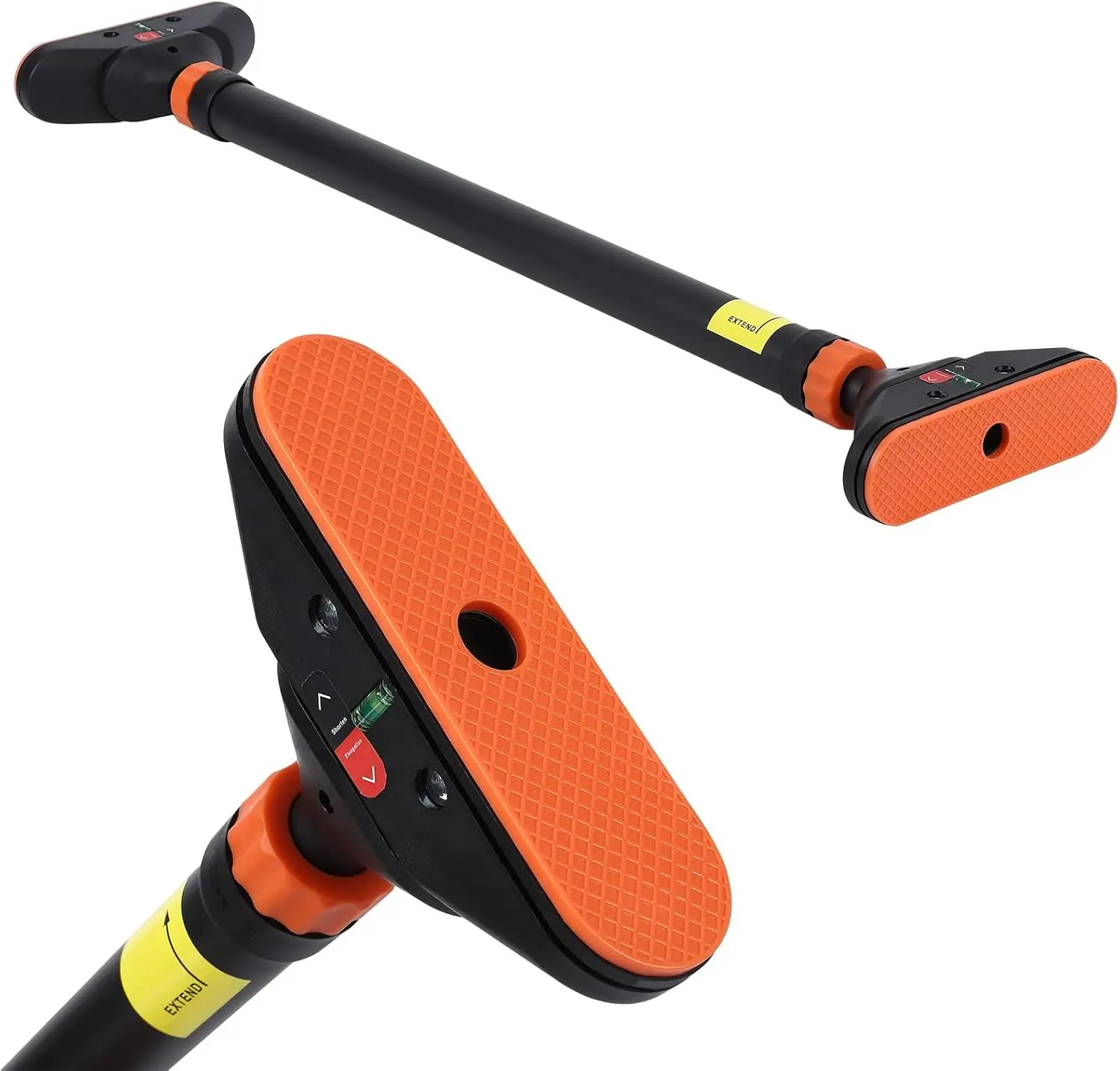 Gaomon Adjustable Length Pull Up Bar for Doorframe Fitting - No Screws, 440 LBS Max Load, Level Meter, Anti-Slip Pads for Home Gym Full Upper Body Strength Training, High-Grade Steel