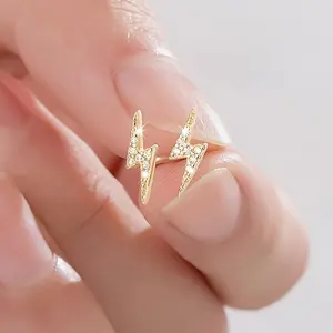 Fashionable And Exquisite, Personalized Punk Earrings, Mini Lightning Imitation Earrings, Fashionable And Minimalist Temperament Earrings, Women'S Girl Party Festival Earrings