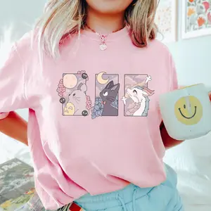 Comfort Colors Cute Vintage Anime Art T-shirt, Ghibli Fantasy Worlds Lover Tee, Cinephile Gift For Friends