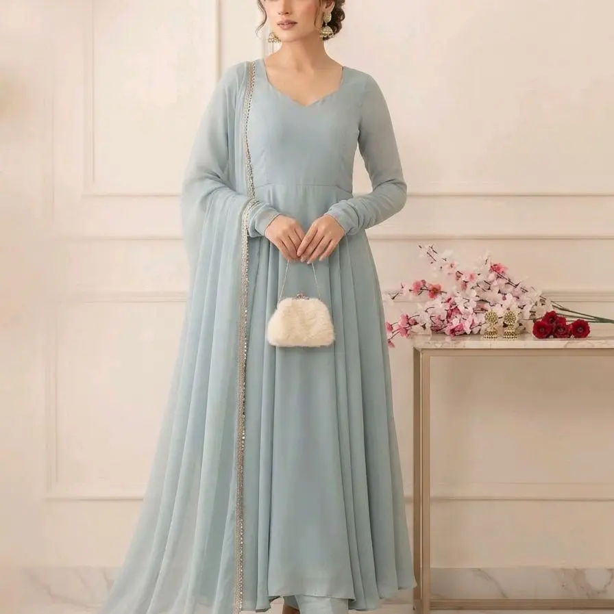 3-Piece Anarkali Outfit  Elegance Style