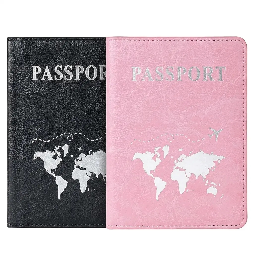 2 Pcs Passport Holder Wallet Set, Durable Passport Cover Case, Traveling Bag Travel Accessories, Travel Essentials for Women & Men