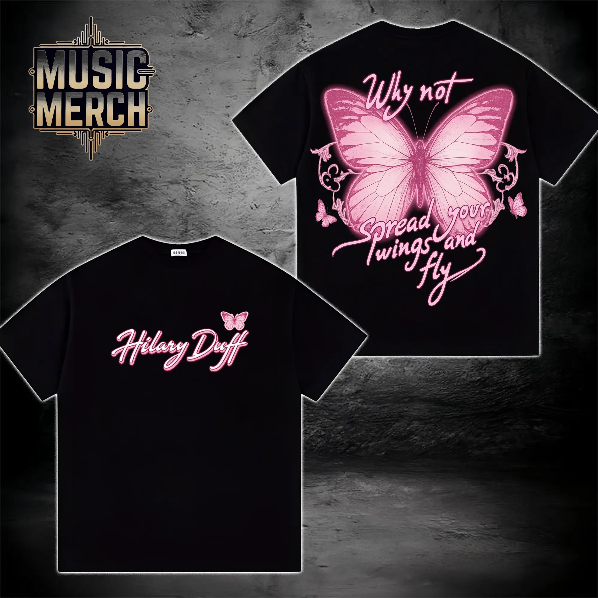 Hilary Duff Inspired Why Not Spread Your Wings And Fly T-Shirt, Y2K Pop Music Graphic Tee, Retro 2000s Fan Shirt, Vintage Aesthetic Unisex Cotton T-Shirt, Nostalgic Music Lover Gift