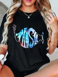 100% Cotton Unisex Colorful Phish-Jam, Tie-Dye Tee For Fisherman Fish Graphic T-Shirt Casual Top