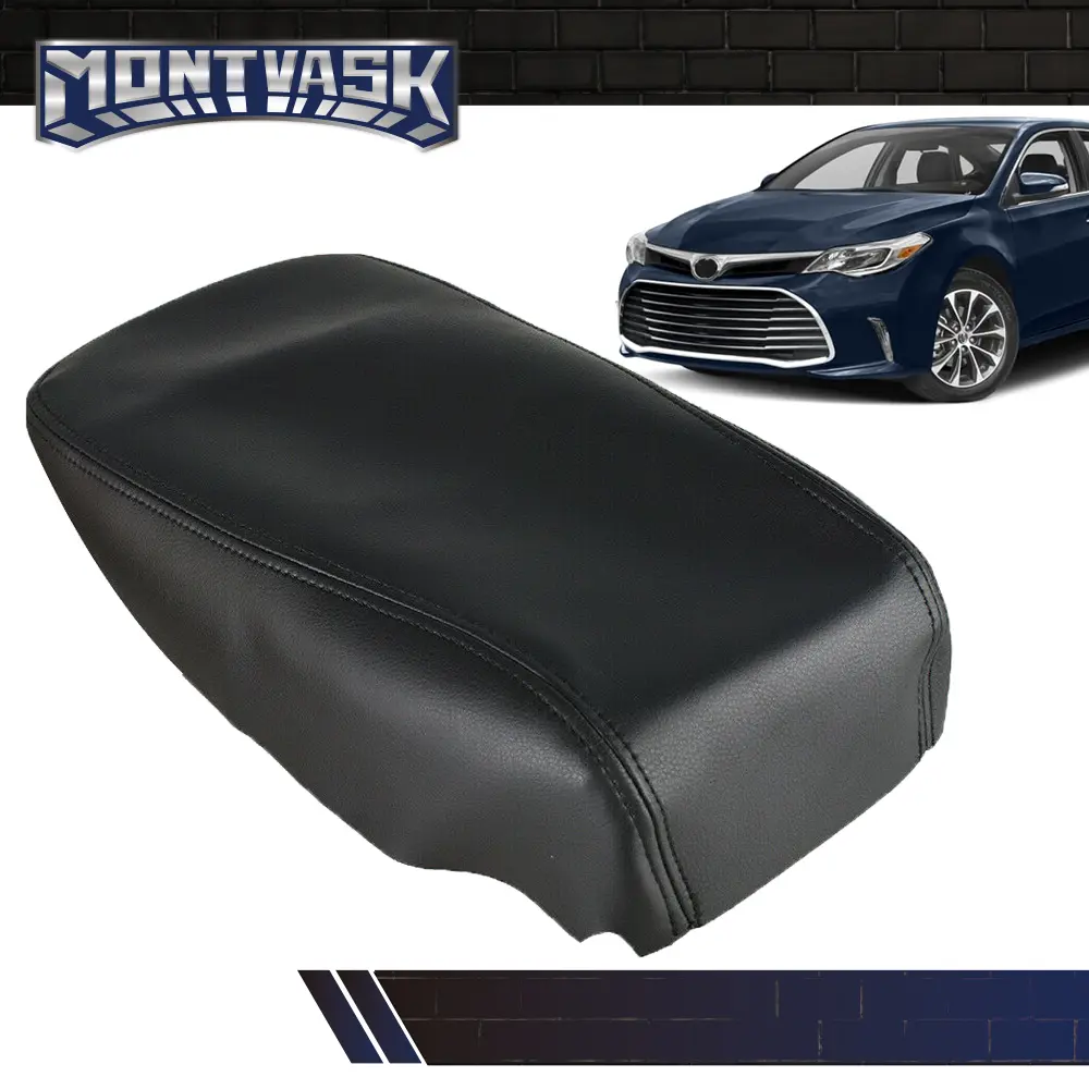 CROSSDESIGN 100% New Synthetic Leather Center Console Armrest Cover - Direct Fit for Toyota Avalon 13-18, No-Drill Easy Install, Easy DIY Swap, Black Car Interior Stowing & Tidying Car Accessories, Cars Accessories