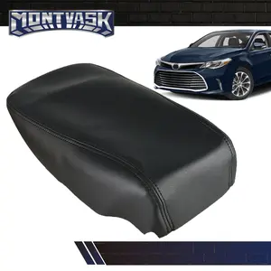 CROSSDESIGN Center Console Armrest Synthetic Leather Cover Fit for Toyota Avalon 13-18 Black