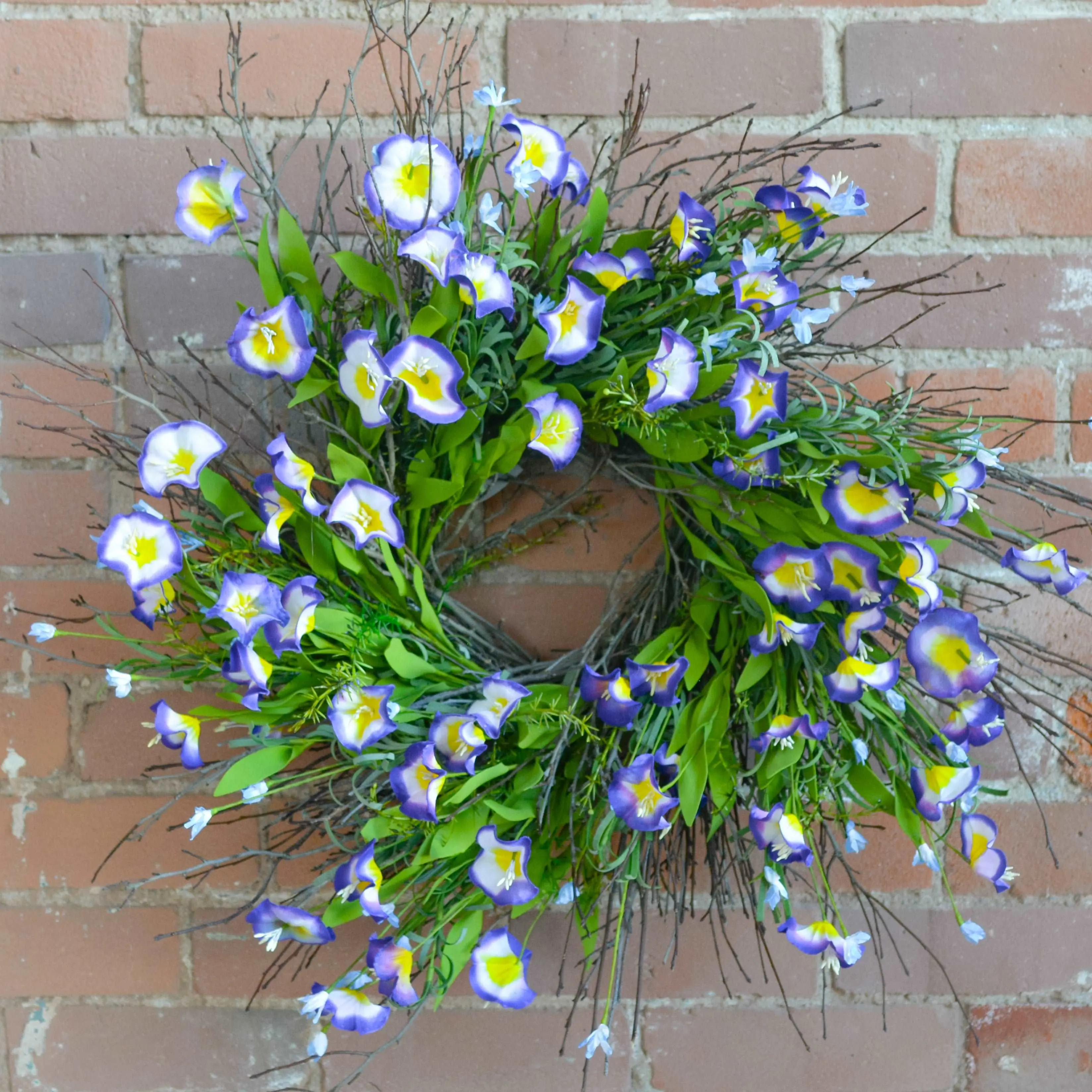 Crafted In the USA. 24" Morning Glory Twig Wreath