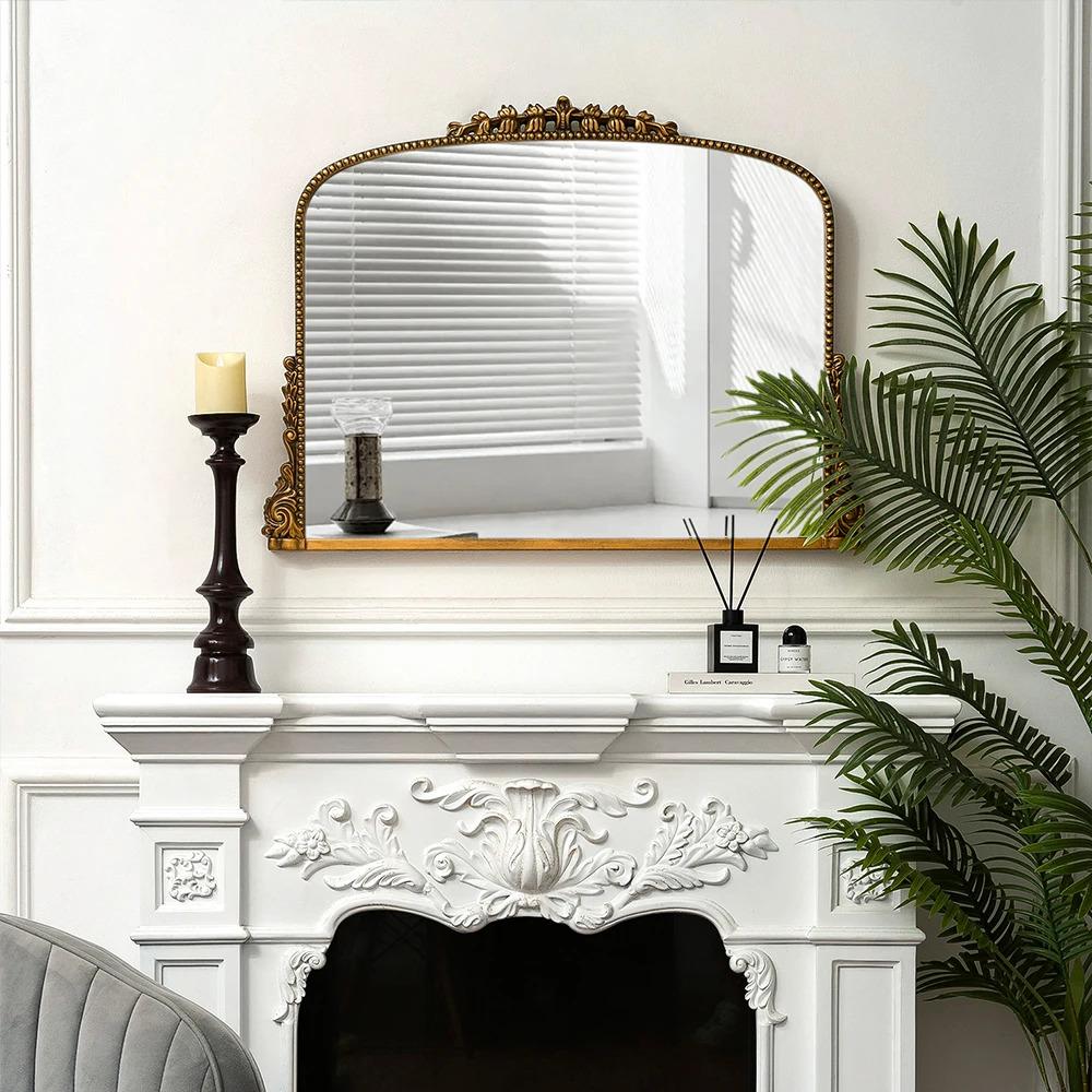 Vintage Arch Wall Mirror Decorative Mirrors for Bathroom Living Room Entryway