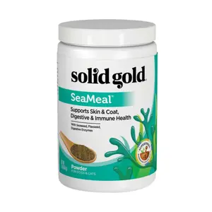 Solid Gold SeaMeal Seaweed Meal Supplement for Dogs & Cats, 1 lb Powder - Digestive Aid, Immune Support, Skin Enhancement, Mixes Easily, Mix Easily