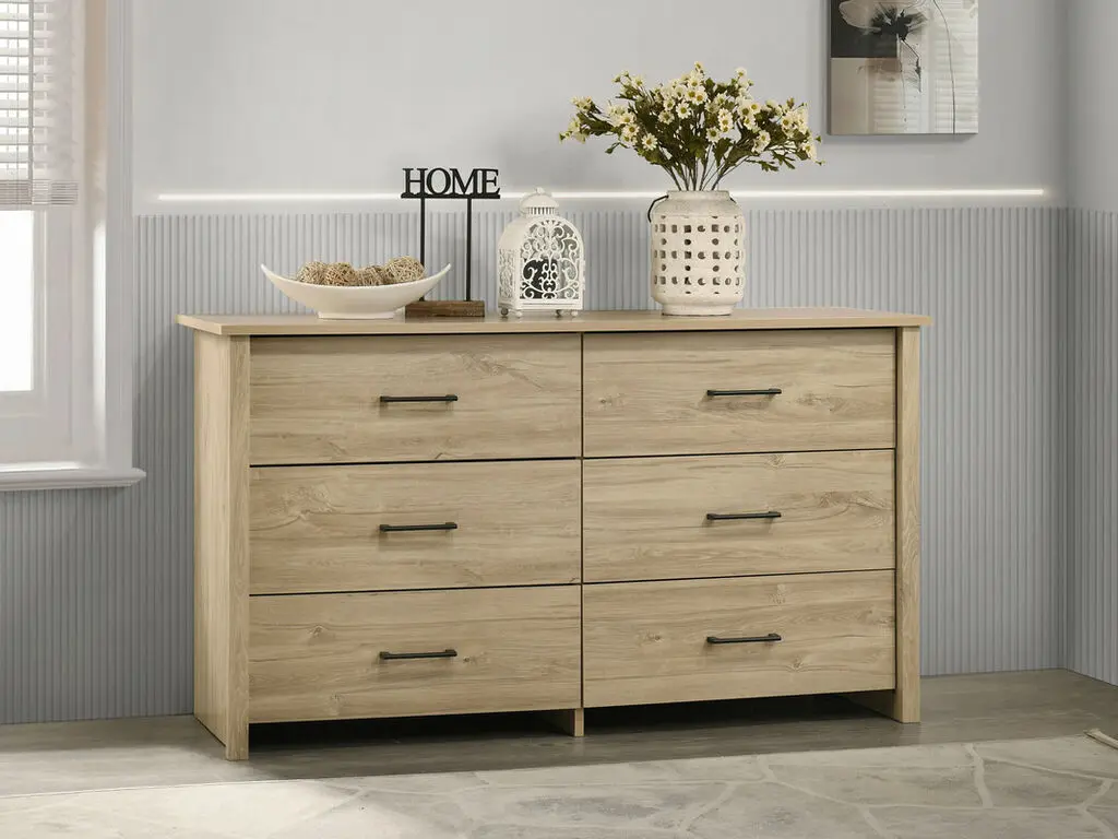 light grey oak dresser Watson 6-drawer Dresser Grey Oak