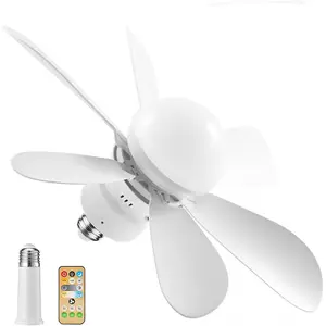 Ceiling Fan with Light & Remote Control, Quiet Ceiling Fan with 6 Blades, Low Profile Ceiling Fan with Light for Bedroom, Garage, Kitchen, Living Room