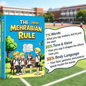 The Mehrabian's Rule-Comic Series - Kids Learning Materials for Emotional Communication, Proper Social Skills, Early Logical Thought Expression | Stickman Drawing Art law life principle song ift mother day regulation parenting book   Pecker Parenting Book