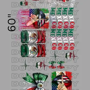 Mexican  22" x 60" - premade gangsheet