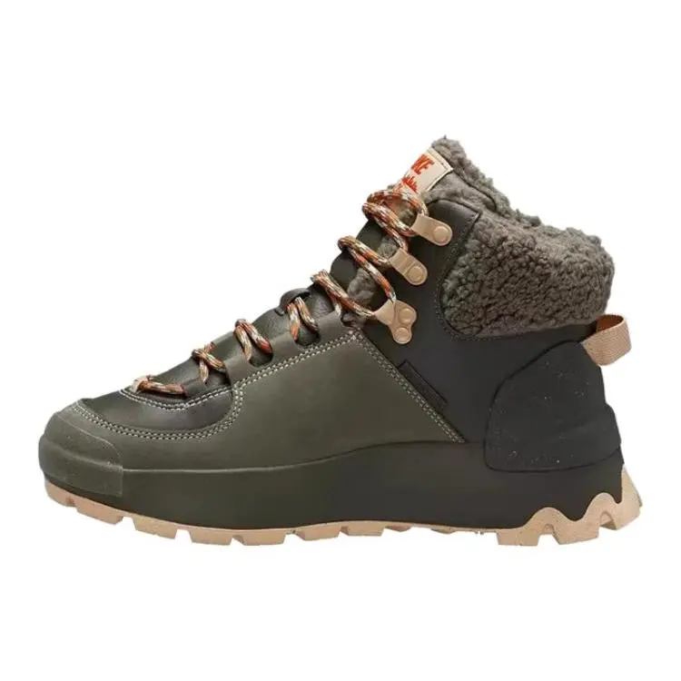 Nike City Classic Premium Cargo Khaki Sesame Medium Olive Versatile Durable Short Boots Brown Women's FD0211-300