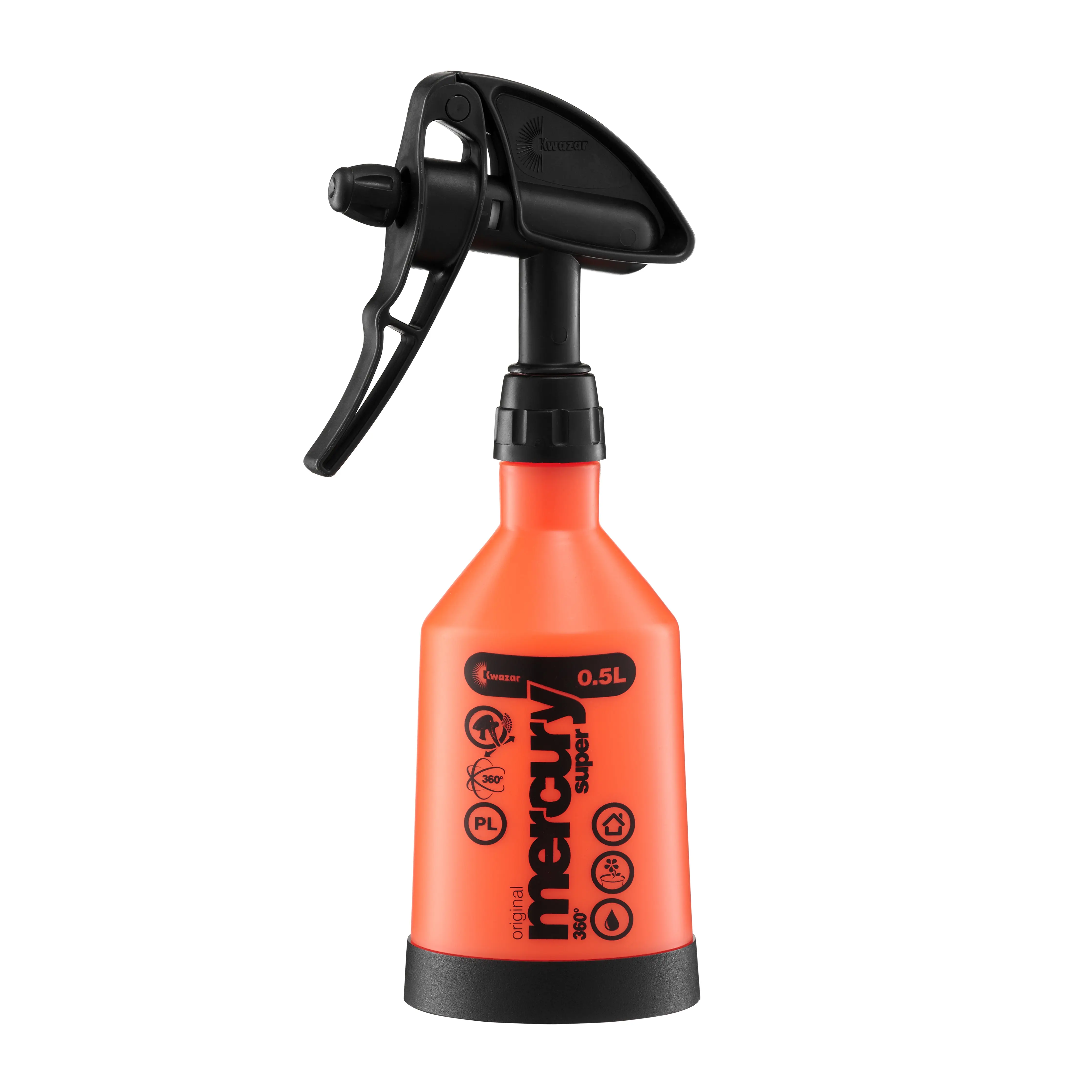 Kwazar Mercury Trigger Sprayer - Durable Double-Action .5 L Water Sprayer, Nozzles & Spray Guns with Adjustable Mist Nozzles & Spray Guns for Home Improvement, Garden Watering & Irrigation