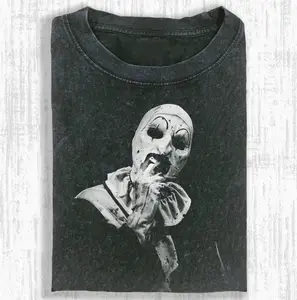 Art the clown t-shirt, Funny Halloween Shirt, Unisex T-Shirt, Y2K 90s Graphic Shirt, gift for her, him, Womenswear Top, Halloween Shirt