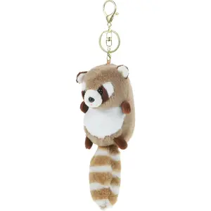 Raccoon Keychains Plush Stuffed Keychain Cute Soft Plush Raccoon Keychain Animal Pendant Toy Jewelry for Bag Purse
