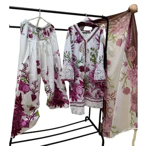 Women's Floral Printed Lawn Casual Set | Stylish Farshi Bottoms | M & L Available