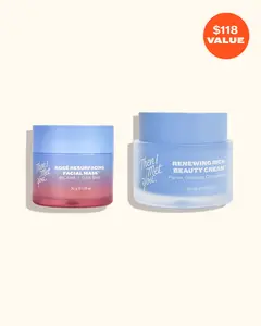 Then I Met You The Renewing Duo | Rosé Resurfacing Facial Mask and Renewing Rich Beauty Cream | Dewy Soft Silky Glow