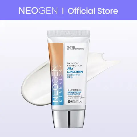 [NEOGEN] Day-Light Protection Airy Sunscreen SPF 50 50ml | Broad Spectrum Sunscreen for Face | Lightweight Non-Greasy Makeup Prep Sunscreen | TikTok Viral Korean Sunscreen