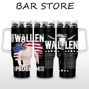 [Bar] MW - Still The Problem Tour 2026 Merch #2 40oz Stainless Steel Tumbler with Handle – Country Music Fan Insulated Mug, I'm The Problem Album Street Style Cup, Leakproof Travel Gift Reusable