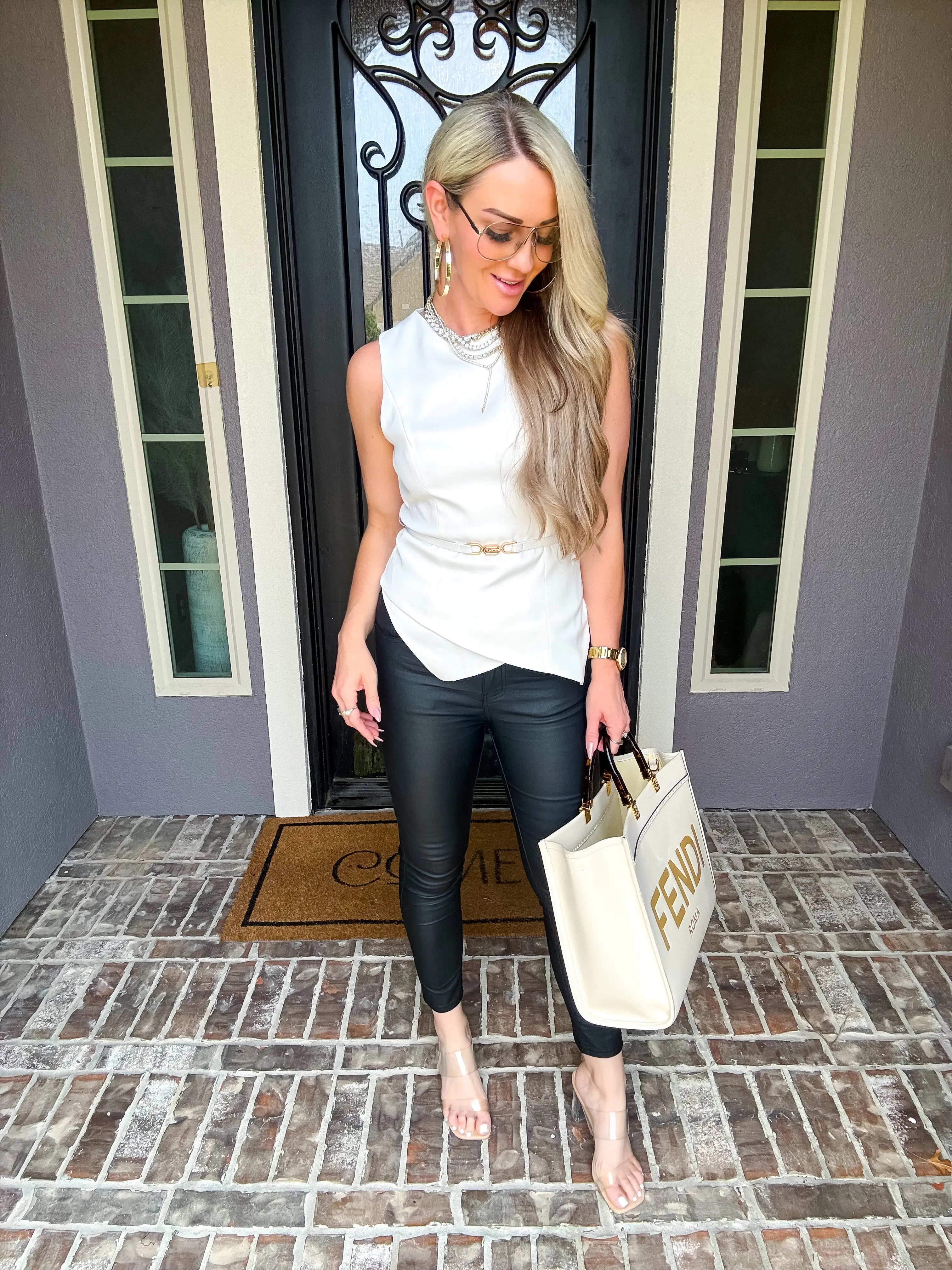 Metropolitan Muse Chic Belted Top