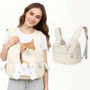 Adjustable Pet Carrier Backpack, Breathable Pet Carrier Bag with Quick Release Buckle & Side Window, Pet Travel Bag for Small and Medium Dogs & Cats & Rabbits, Animal Carrier