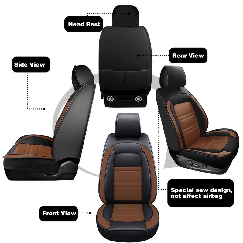 For Honda Accord/Civic/CR-V Car Seat Covers, Full Set Universal Seat Covers for Cars, Waterproof PU Leather Auto Car Interiors Seat Protectors