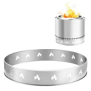 Fire Pit Stand For Solo Stove Bonfire 27 Inch Smokeless Fire Pit Ring – Sturdy Elevation Frame For Safer, Even Burning, Outdoor Patio Accessory, Stainless Steel Construction, Easy Assembly, Weather Resistant, Upgrade