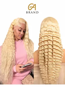 GA Brand  Blonde Deep Wave Wig Human Hair 30 Inch