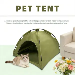 Cat Tent Dog Pet House, Portable Kitten Tent, Foldable Room, Suitable for Small Animals All Seasons Indoor Outdoor, Pure Color Design