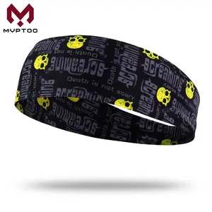 MVPTOO 3 Counts Skull Headband Sweatband Sweat Absorption Quick Dry Running Workout Sports Headband