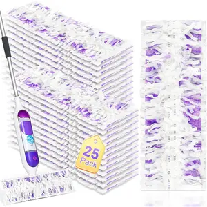 25 Pack Disposable Mop Pads for PowerMop Multi-Surface Floor Mop, Mopping Pad Refills for Floor Cleaning